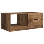 vidaXL Salontafel Oud hout 90 x 50 x 37 cm Bewerkt hout, Verzenden, Nieuw, 50 tot 100 cm, Minder dan 50 cm