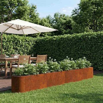 vidaXL Verhoogd Tuinbed weervast staal 360 x 40 x 40 cm, Verzenden, Minder dan 60 cm, Nieuw, Metaal