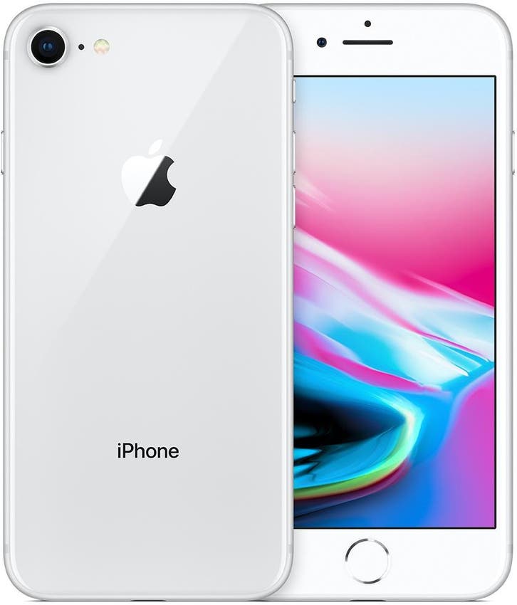 nieuwstaat Apple iPhone 8 64GB (model 2017) zilver + 12...., Telecommunicatie, Mobiele telefoons | Apple iPhone