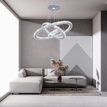 Luxe Kristallen LED Hanglamp met Afstandsbediening, Verzenden, Nieuw