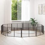 vidaXL Hondenhek 10 pcs Zwart 100 x 60 cm Gegalvaniseerd, Verzenden, Nieuw