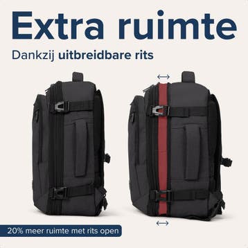 2dekans | TRVLMORE Reistas - 25L Rugzak - Handbagage -, Ophalen of Verzenden, Zo goed als nieuw