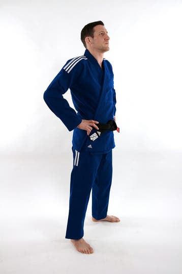 Adidas BJJ Contest Blauw (Maat: 160), Verzenden, Nieuw, Jiu-Jitsu, Vechtsportpak