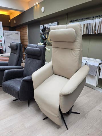 Sta op stoel - relaxfauteuil Comfora Frank 3 motoren leer, Minder dan 50 cm, Minder dan 75 cm, Metaal, Nieuw