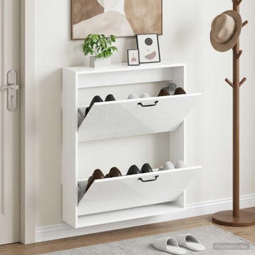 vidaXL Wandgemonteerde Schoenkast HAARLEM 71 x 17 x 86 cm, Verzenden, Nieuw