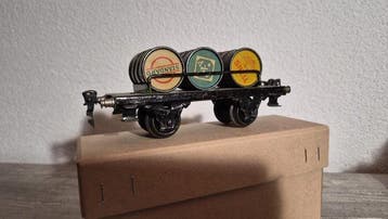 Märklin 0 - Treinset (1) - Plateauwagen met drie neergelegde