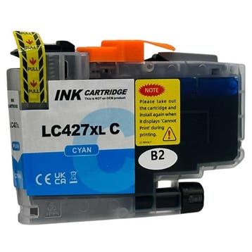 Huis-Merk  BROTHER LC-427 XLC + CHIP Cyan 51ml, Computers en Software, Printerbenodigdheden, Verzenden, Nieuw, Brother