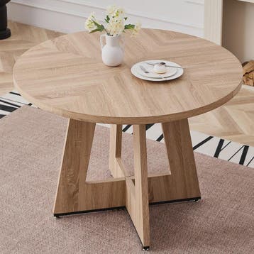 Scandinavische Ronde Eettafel Massief Hout - 120cm Diameter, Huis en Inrichting, Verzenden, Nieuw