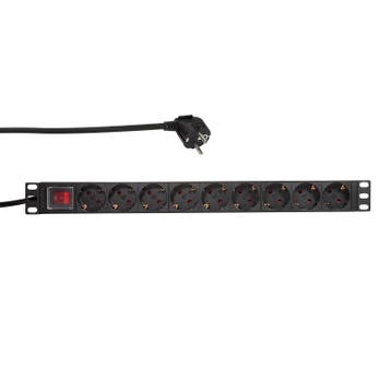 9 voudige stekkerdoos voor 19 inch serverkasten, Ophalen of Verzenden, Nieuw