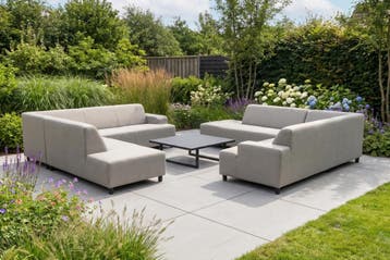 Malaga/Cuba all-weather loungeset voor 10 personen - Taupe, Verzenden, Nieuw, Overige materialen, Loungeset