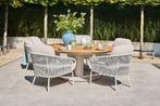 Suns Dolce/Grado low dining ronde tuinset -6-delig OP=OP, Verzenden, Nieuw, Hout, Tuinset