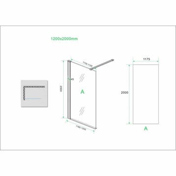 Aanbieding: Safety Glass 2.0 Inloopdouche Met Zwart, Ophalen of Verzenden, Nieuw