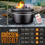Braadpan - Gietijzeren pan - Dutch Oven - Pan gietijzer - 13, Verzenden, Zo goed als nieuw