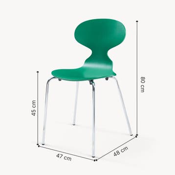 Eetkamerstoelen Kil set van 4 groen en chroom [en.casa], Huis en Inrichting, Stoelen, Verzenden, Nieuw