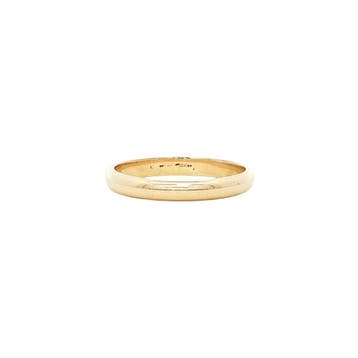 Gouden gladde ring 14 karaat, Verzenden, Zo goed als nieuw, Goud