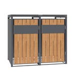 Dubbele Container Omvouw | 240L Staal Houtlook | OP=OP, Ophalen of Verzenden, Nieuw, Metaal, Containerberging