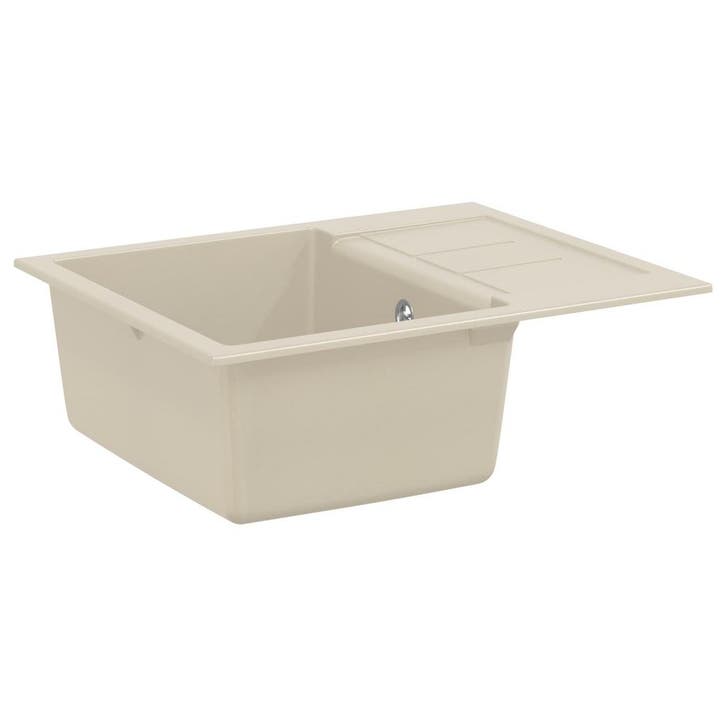 vidaXL Wasbak Beige 620 x 500 mm 80% Kwarts en 20% Hars, Doe-het-zelf en Verbouw, Sanitair, Nieuw, Verzenden