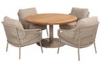 4 Seasons Outdoor Sardinia low dining tuinset latte met Saba, Ophalen of Verzenden, Nieuw