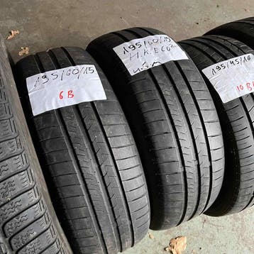 2 x Hankook 195-60-15 Zomerbanden 4,5mm, Gebruikt, 15 inch, Ophalen of Verzenden, Band(en)