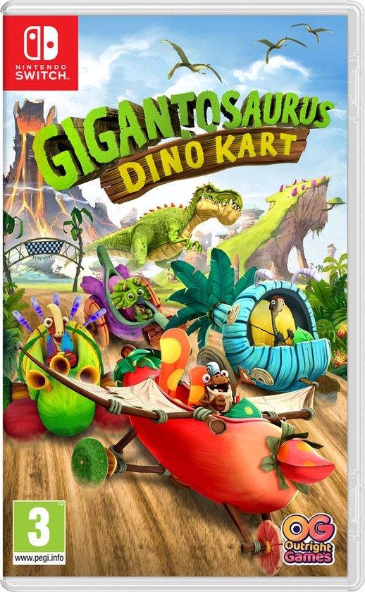 Switch Gigantosaurus: Dino Kart (Geseald), Spelcomputers en Games, Spelcomputers | Nintendo Switch, Nieuw, Verzenden