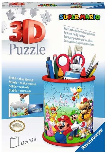 3D Puzzel - Pennenbak Super Mario (57 stukjes) |, Verzenden, Nieuw