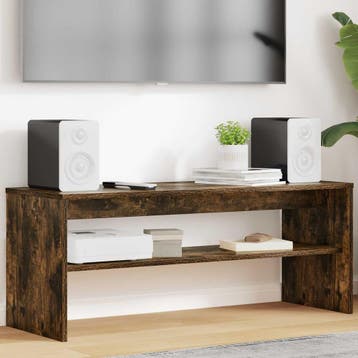 vidaXL TV-kast 100 x 35 x 40 cm Gerookt eiken Bewerkt hout, Minder dan 50 cm, Verzenden, Nieuw, Minder dan 100 cm