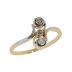 Ring - 18 karaat Geel goud, Witgoud - Diamant - Vintage, Nieuw