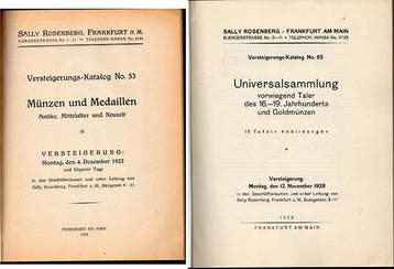 Taler, daalder 04 12 1922 Rosenberg, Sally, Frankfurt a M, Boeken, Catalogussen en Folders, Verzenden, Nieuw