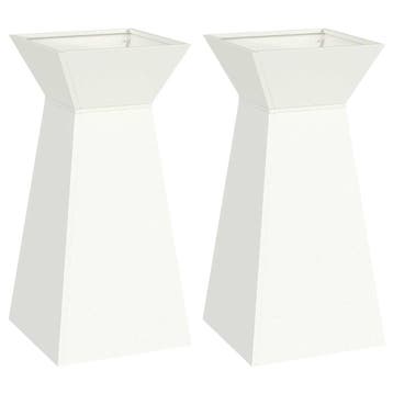 Garden Pillar Planter Staal - Laatste Stuk! - Retourdeal, Minder dan 60 cm, Vierkant, Ophalen of Verzenden, Zo goed als nieuw