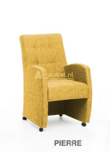 Eetkamerstoel Pierre - eetkamerstoelen - Goud, Nieuw, Stof