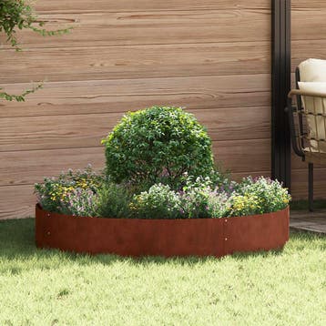 vidaXL Plantenring Roestig 120 x 120 x 20 cm weervast staal, Tuin en Terras, Minder dan 30 cm, 100 cm of meer, Verzenden, Nieuw
