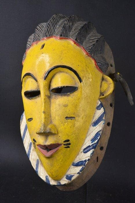 Vreugdemasker van Zaouli - Gouro - Ivoorkust, Antiek en Kunst, Kunst | Niet-Westerse kunst