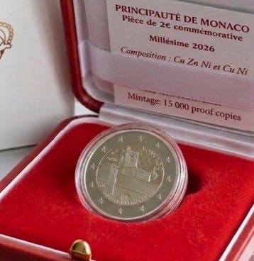 Monaco. 2 Euro 2026 Duche de Valentinois Proof