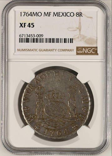 Spanje. Carlos III. 8 Reales 1764 Mexico MF XF45