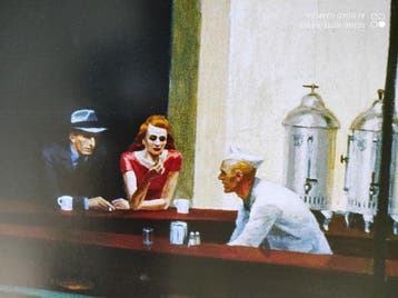 after Hopper - Edward Hopper - Falchi della notte- Impronti
