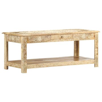 vidaXL Salontafel handgeschilderd 110x50x45 cm massief, 100 tot 150 cm, Verzenden, Nieuw, 50 tot 100 cm