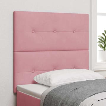 vidaXL LED Hoofdbord met LED-stripverlichting Roze 100 cm, Verzenden, Nieuw, Stof