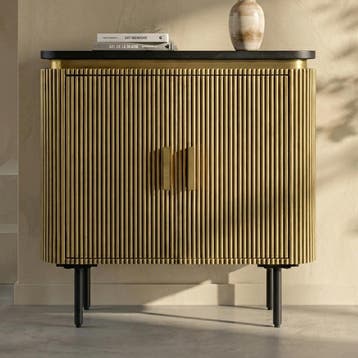 *WOONWINKEL* Ovaal Dressoir Goud Met Ribbels, Verzenden, Nieuw
