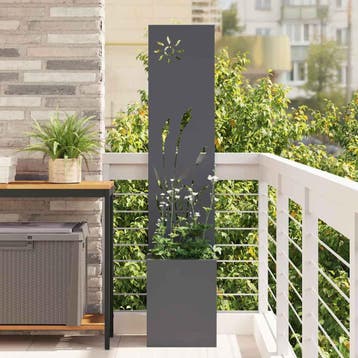 vidaXL Tuin Privacy Screen Fretwerk Antraciet 32 x 32 x 150, Verzenden, Nieuw
