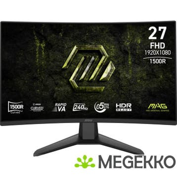 MSI MAG 274CF X24 27  Full-HD 240Hz Curved VA Gaming Monitor, Computers en Software, Verzenden, Nieuw, MSI