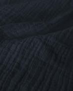 Hydrofiel Katoen Linnenstructuur Donker Blauw, Nieuw, Blauw