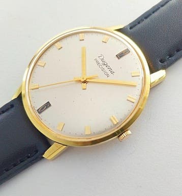 Dugena - Precision Swiss gold plated mens - Zonder, Nieuw