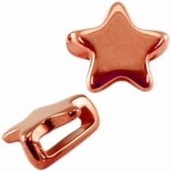 1 x  metalen Ibiza schuiver ster Rose Gold  Ø10mm, Ophalen of Verzenden, Nieuw, Overige typen