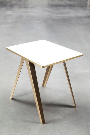 Serax Tafel Sanba Goud Wit - Eettafel - Nieuw in verpakking, 50 tot 100 cm, Klassiek, Nieuw, Metaal