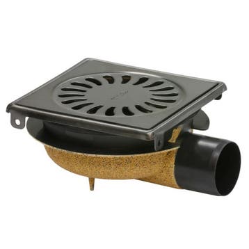 Douchput Gun Metal | RVS | ABS | 146 x 146 x 75 mm, Verzenden, Nieuw in verpakking