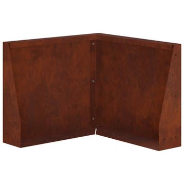 vidaXL Keerwand 50 x 50 x 50 cm weervast staal Roestkleurig, Verzenden, Nieuw
