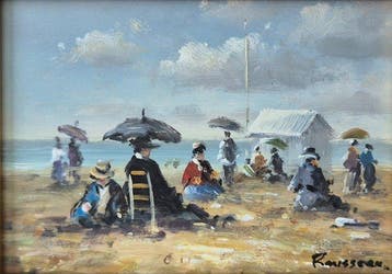 Camille Rousseau (1949) - Dimanche en Normandie ~ Étretat