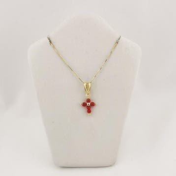 Koraal - Zilver - Ketting met hanger - handgemaakt, Antiek en Kunst