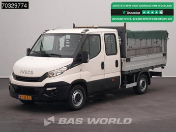 Iveco Daily 35S12 Dubbel Cabine Open Laadbak 3,5t Trekhaak A, Gebruikt, Euro 6, Iveco, Wit