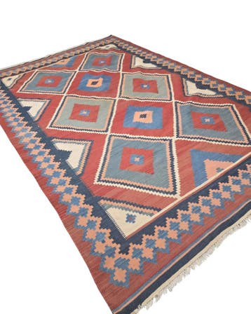 Tribal Kelim Turkije 300x210 handgeweven wollen vloerkleed, Huis en Inrichting, 200 cm of meer,  Perzisch tapijt kelim killim wollen vloerkleed handgeknoopt 